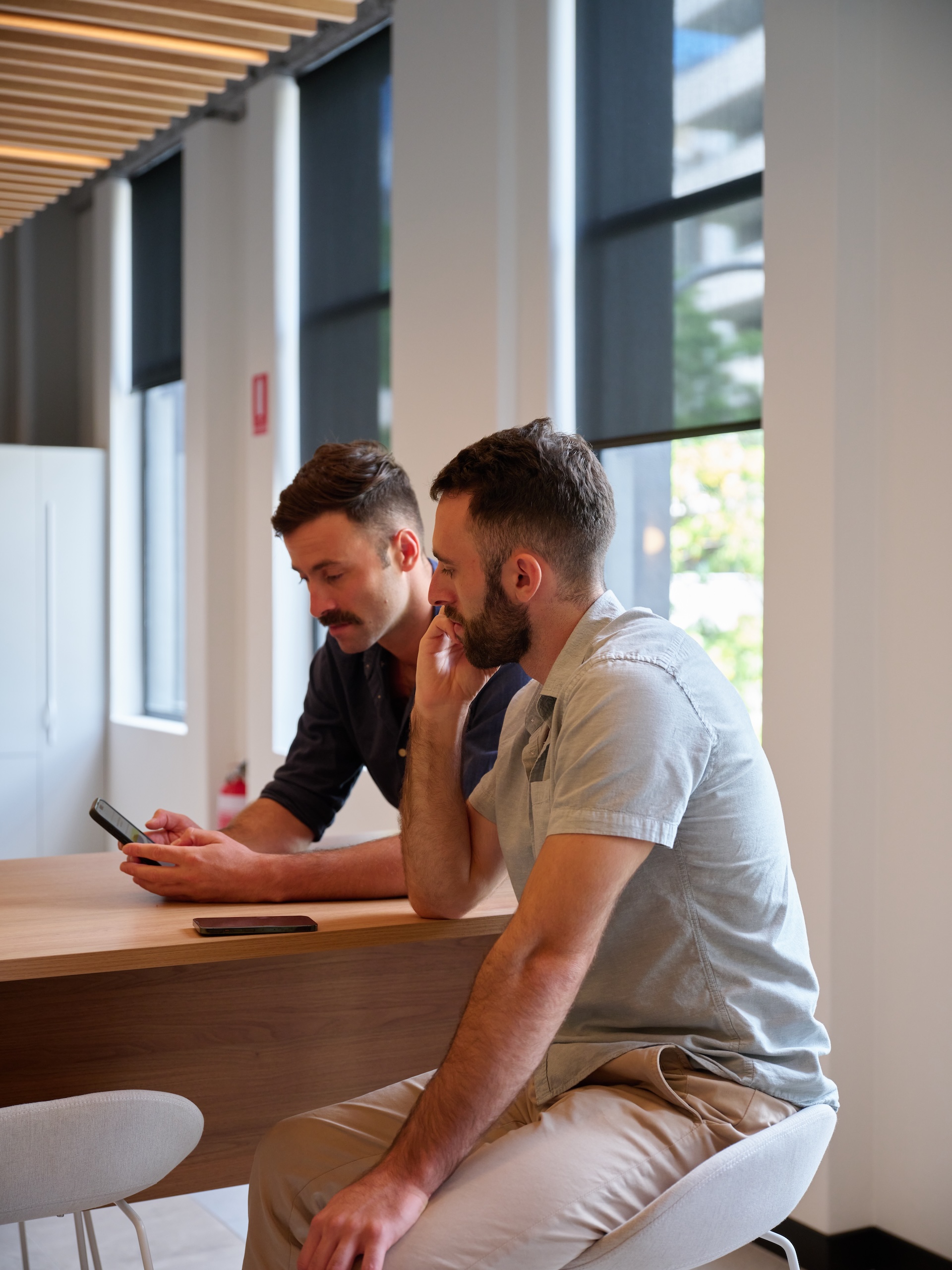 Simon and Jacob reviewing a property